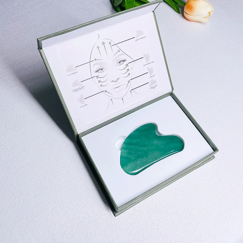 Manufacturer Nature Stone Body Scrapping Massage Tool Stone Rose Quartz Jade Guasha Board