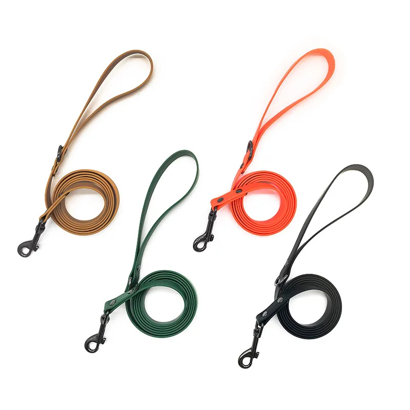 Highly Welcome Waterproof Durable Training Leather Anti-Odor Easy to Clean PVC Coated Webbing Heavy Duty Dog Leash For Camping
