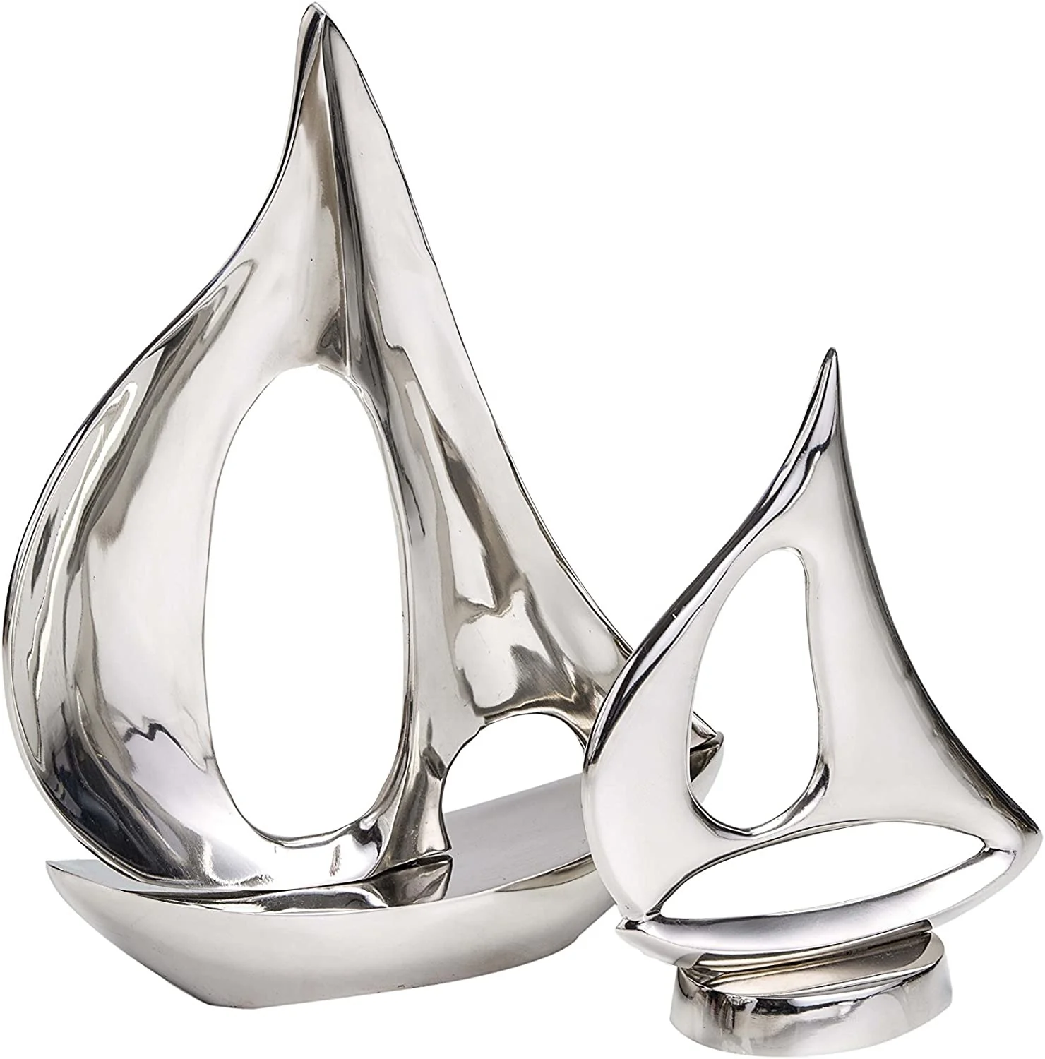 Decorative Aluminium sailing boat Sailboat Sculpture Yacht Ship