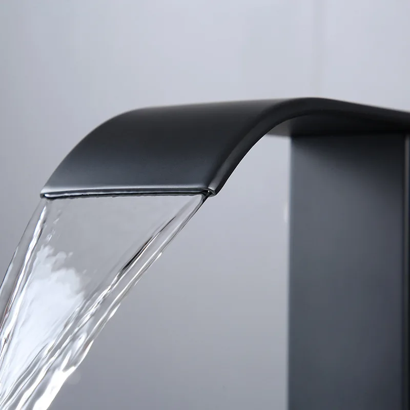 Modern Smart Bathroom Basin Mixing Sensor Faucet 304 Stainless Steel Touchless Infrared Saving Waterfall Automatic Taps Faucet