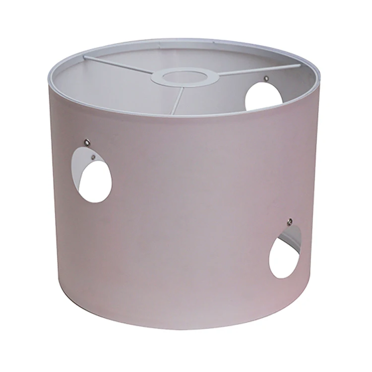 Rolled Edge Pink Modern Hot Sale Drum E27 Hanging Decorative Diy Lampshade Kit