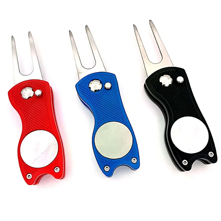 Golf Ball Marker Divot Tool Magnetic Hat Clip Magnetic Custom Logo Blank Metal Bulk Golf Divot Repair Tool Ball Marker