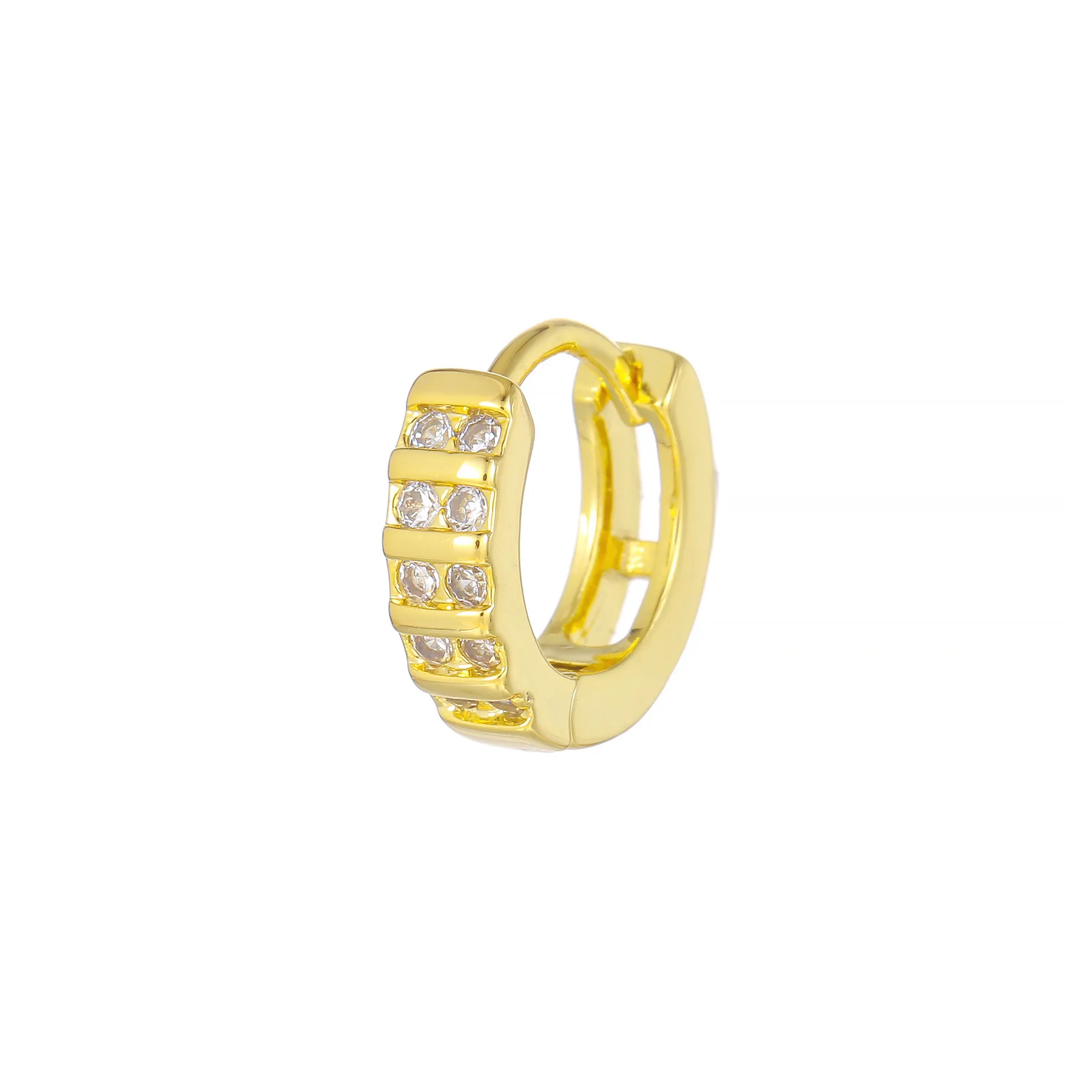 2023 New Design Zircon Earrings 18K Gold Plated Brass Earrings Fashion Jewelry Simple Wholesale Earrings For Women