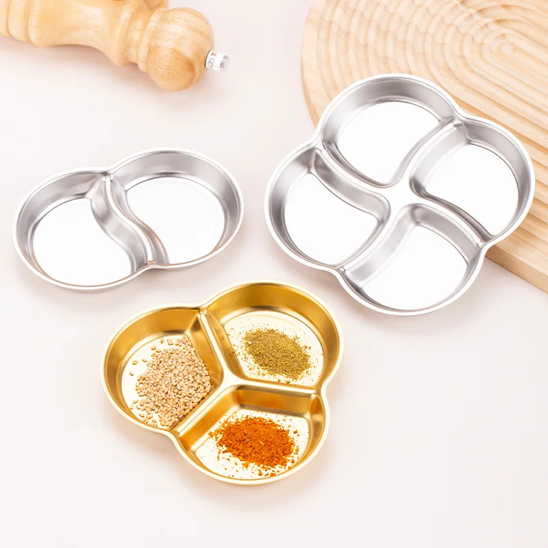 hot pot seasoning dish sauce dish barbecue tableware Appetizer Serving Tray 1 2 3 4 Compartment Divided Sauce Dishes