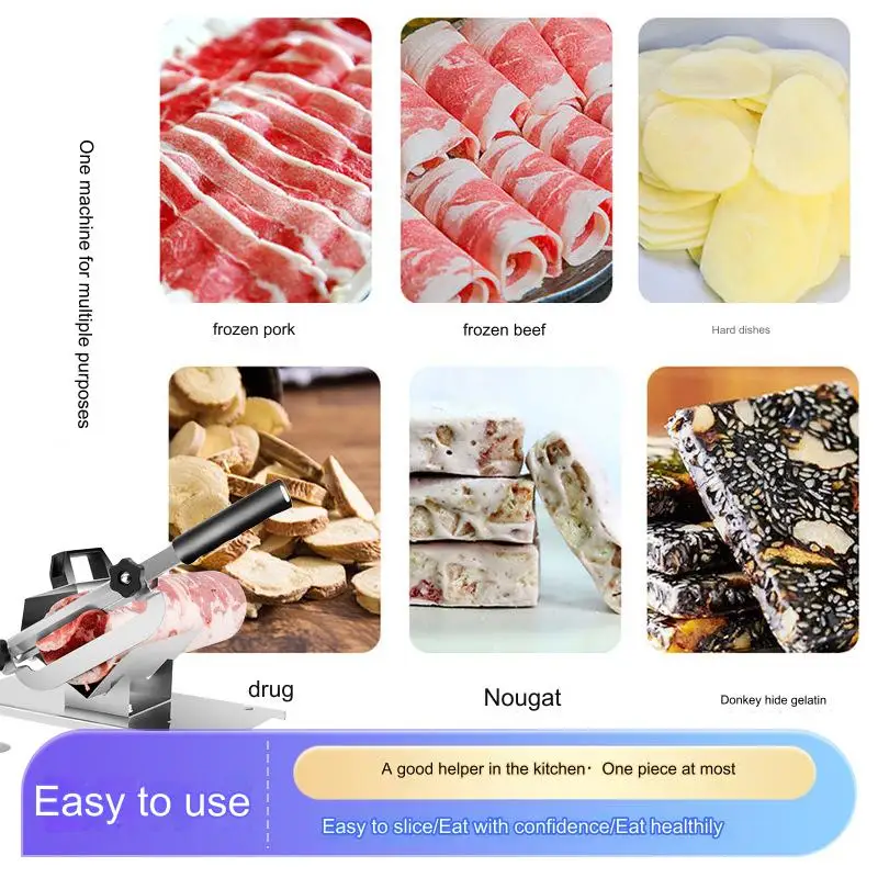 New multifunctional bacon slicing machine manual meat slicer for Home & Restaurant