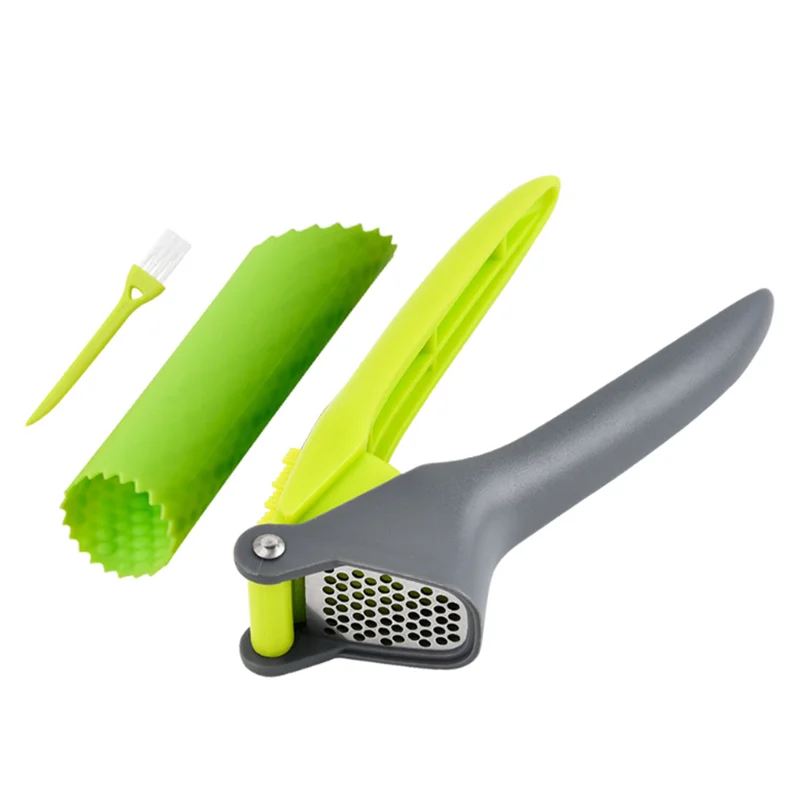Home products kitchen stainless steel garlic press dandheld kitchen garlic press manual ginger crusher garlic presser