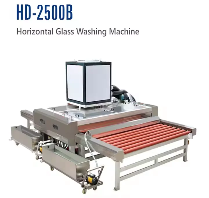 Horizontal glass washing machines are sold on the market