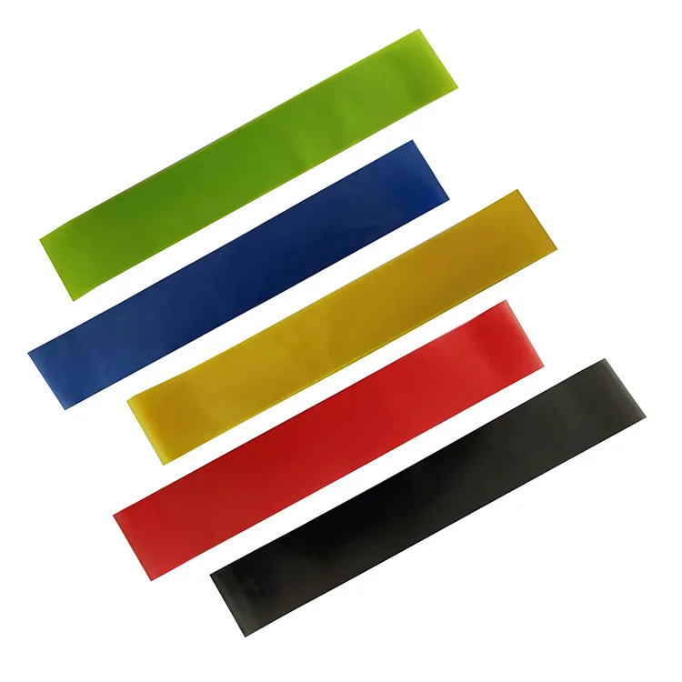 Set of 5 Yoga TPE Exercise Fitness Strength Training Resistance Bands Pull Up Loop