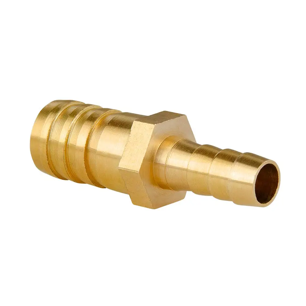Brass Barb Hose Reducing Splicer Mender 12mm ID Hose x 16mm ID Pipe Fitting For Air Water Fuel
