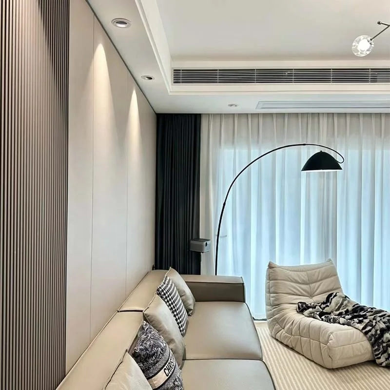 Modern Wall Cladding Home Decor TV Background Walls Wooden Grain WPC Fence Panels For Hotel