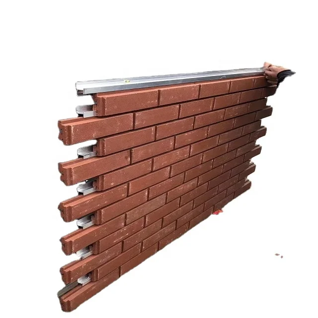 
exterior wall facade wall brick slip with dry hanging system 