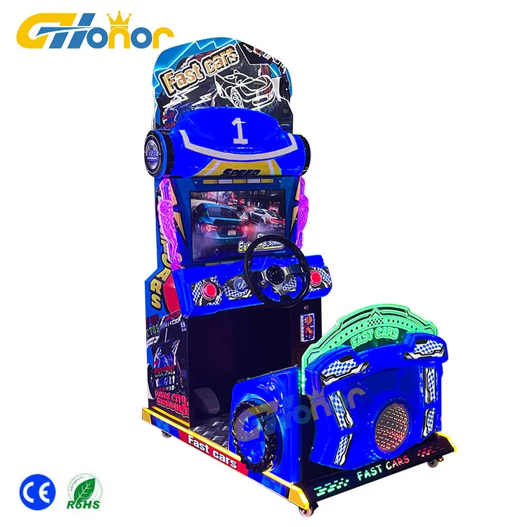 Shopping mall Hot selling Indoor children playground Fast Cars Coin operated game Machine Children Racing Car Game