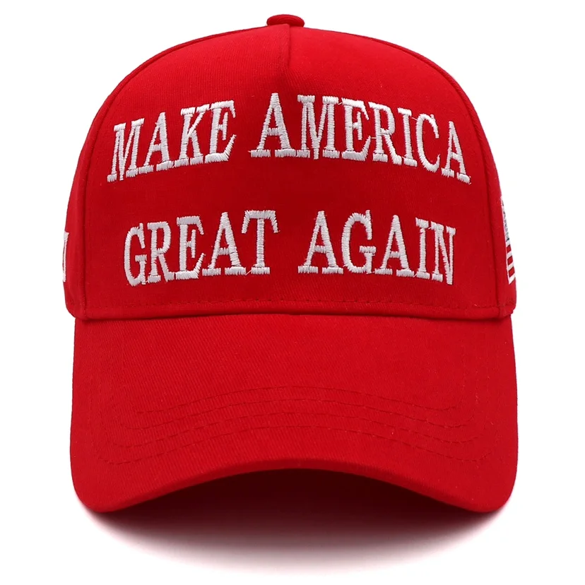 Factory Provide Cotton Twill 45-47 Embroidery Cap Baseball Flag Cap Advertising M A G A Cap