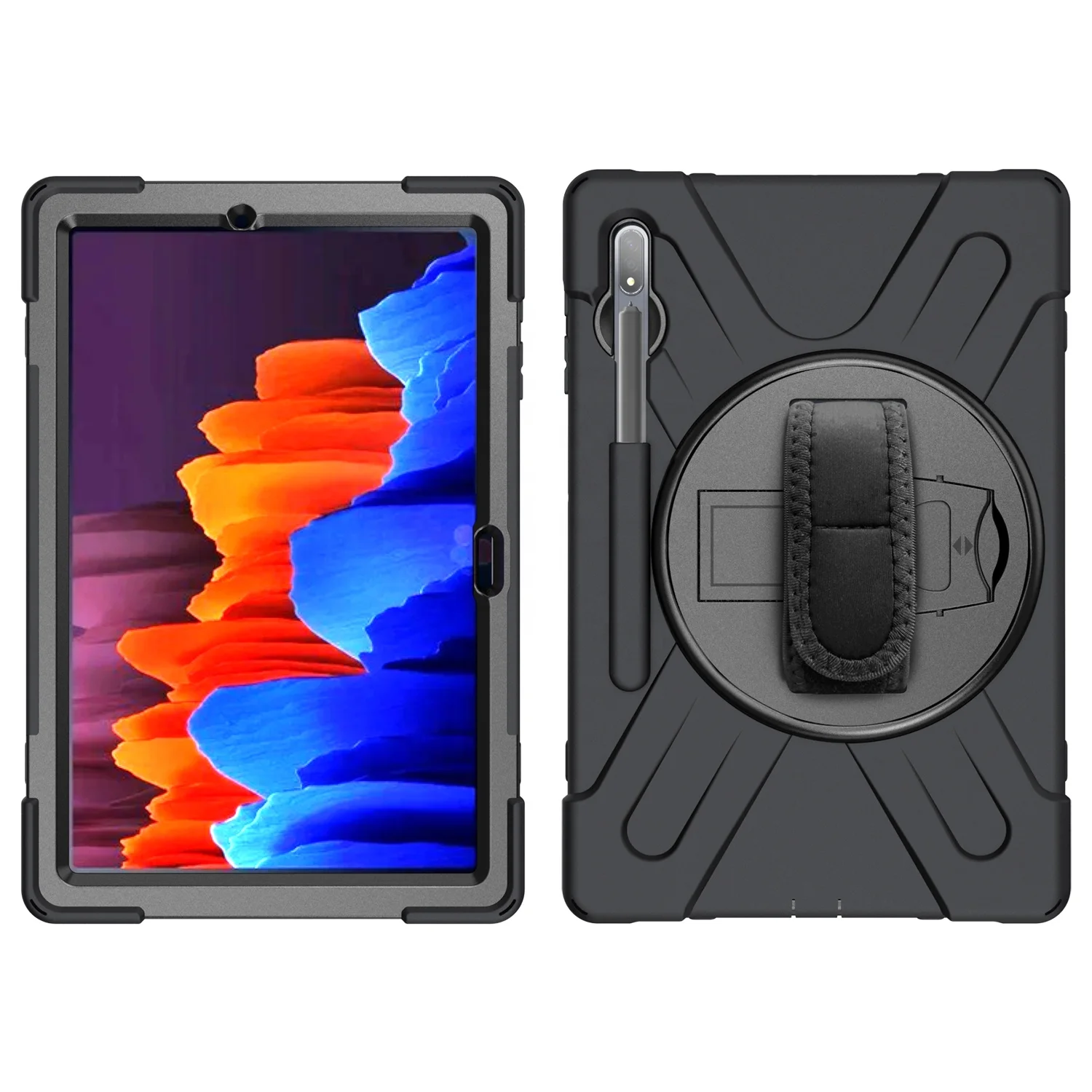 Shockproof 360 degrees rotation tablet case for samsung tab s7 plus samsung galaxy s7 tab samsung galaxy tab s7 plus 256gb