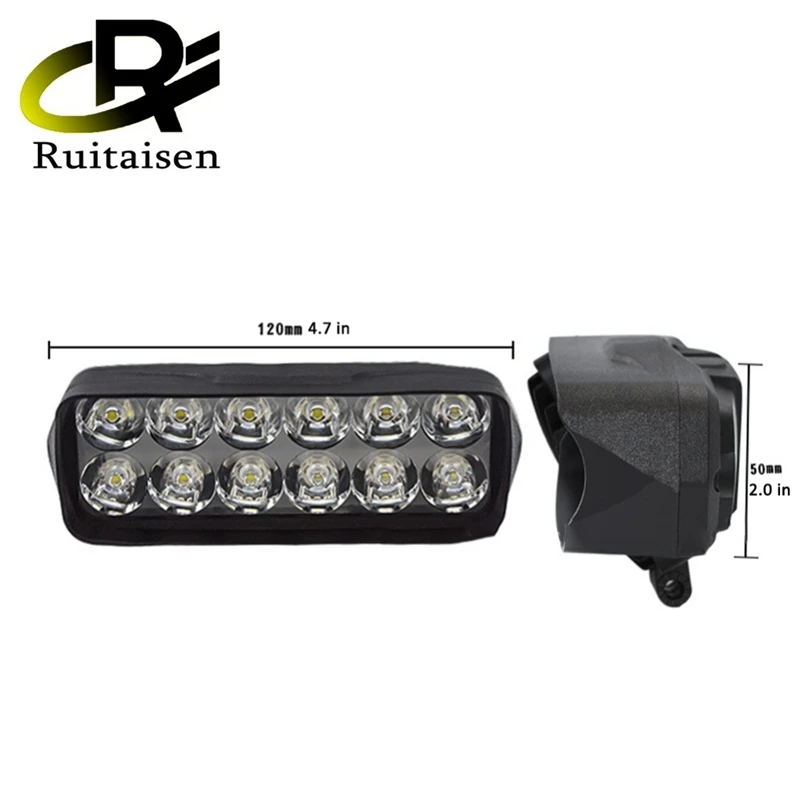 Motorcycle Headlight Spotlight Bulb LED Spotlight 12 LED spot Light Fog Driving Lamp For ATV UTV Scooter Lighting