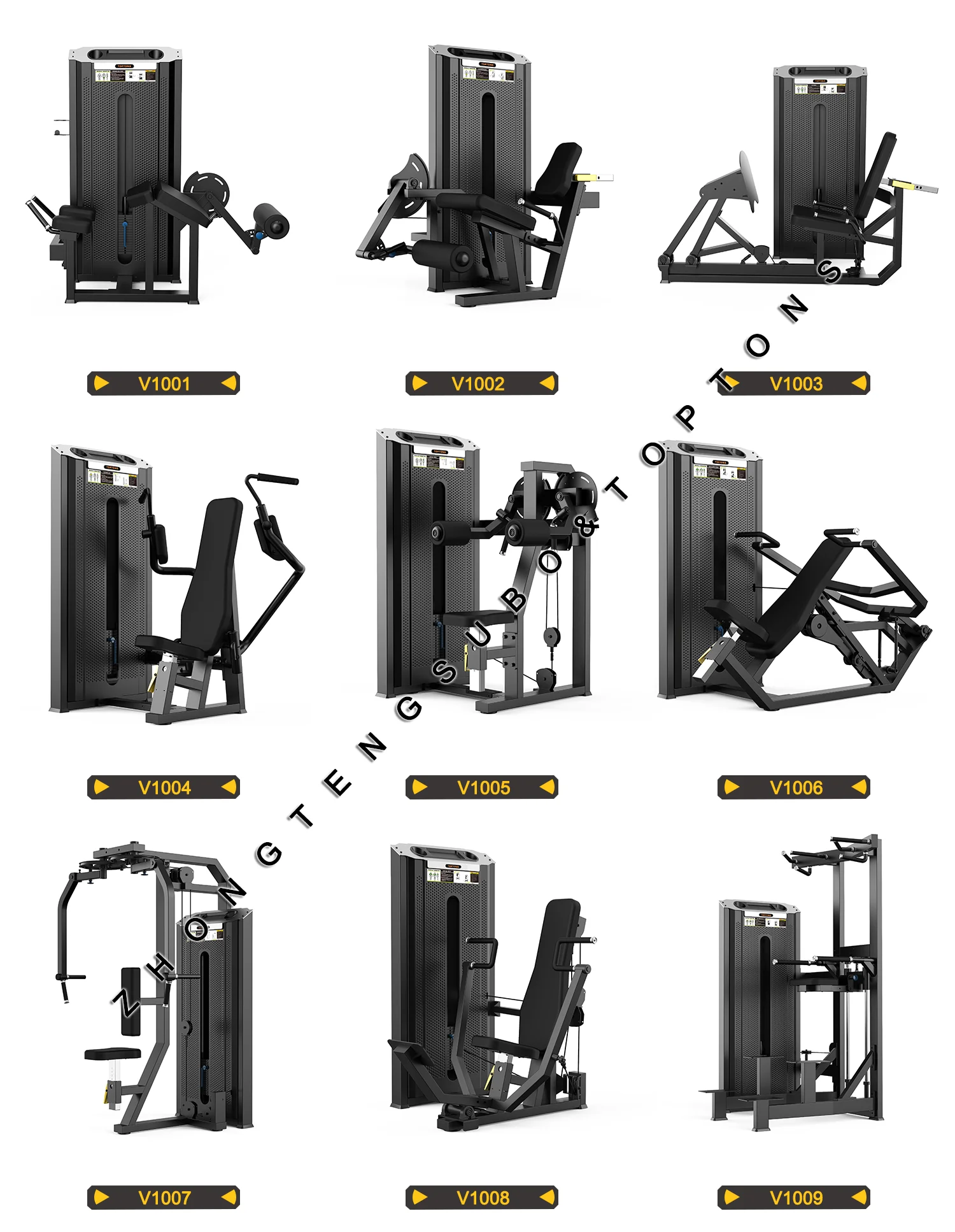 TOPTONS Factory Directly Sell Gym Equipment Weight Selectorized Fitness Multi-Hip Training Machine For Bodybuilding