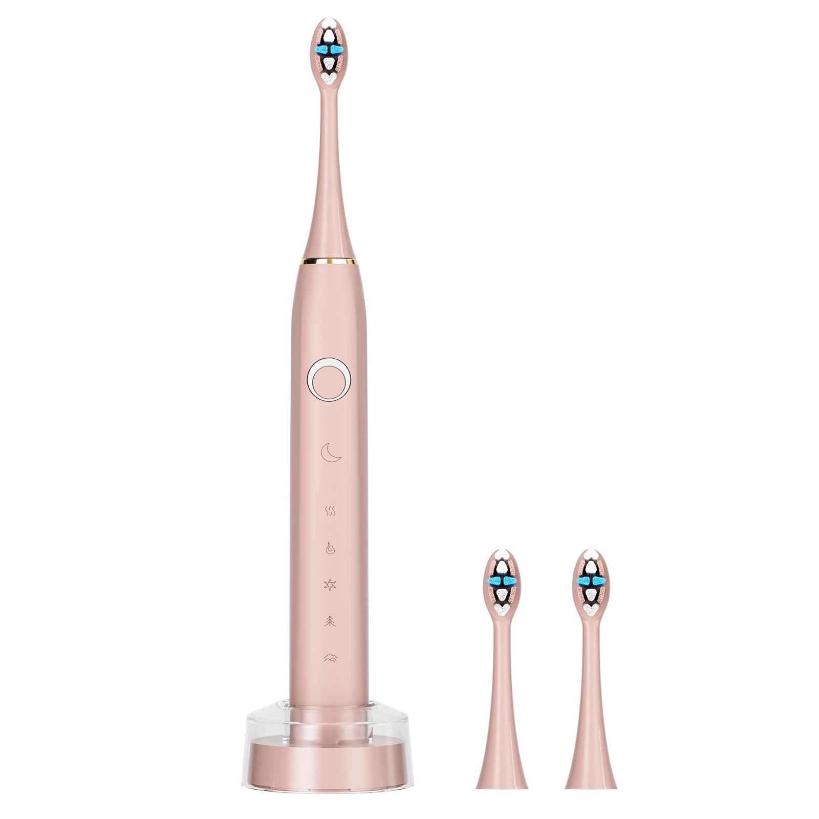 Seago SG2716 New Adult Waterproof IPX7 Rechargeable Sonic Electric Toothbrush with pressure sensor and travel case
