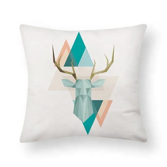 Garden furniture pillow cushion cover custom digital printed geometric pattern