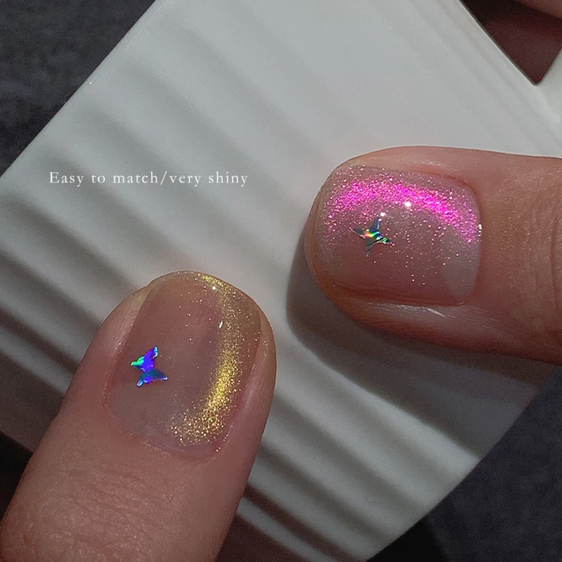 KANIU Fashion Design Korean Optical Nail Gel Polishing 2024 summer new flash white light bulb cat eye glue