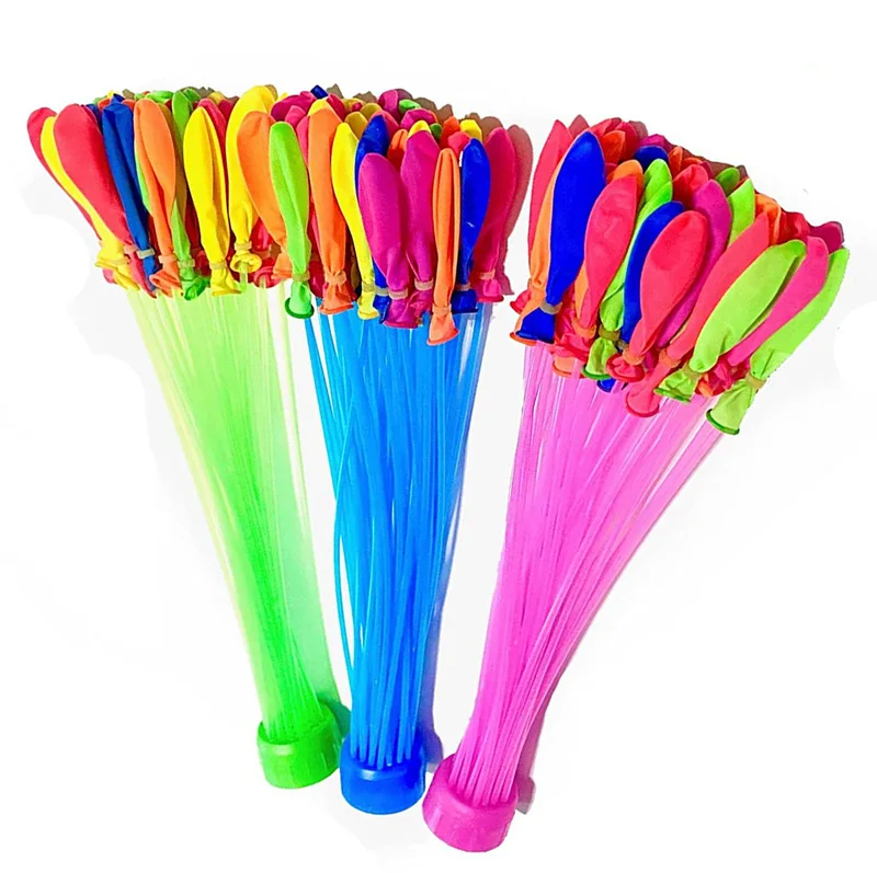 Hot Sell Factory wholesale quick fill three bunches of water balloons 111PCS suitable for summer gaming parties