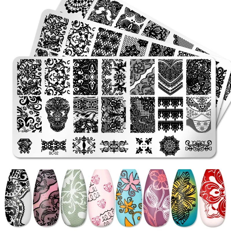 Новый трендовый Маникюрный Инструмент трафарет для стемпинга