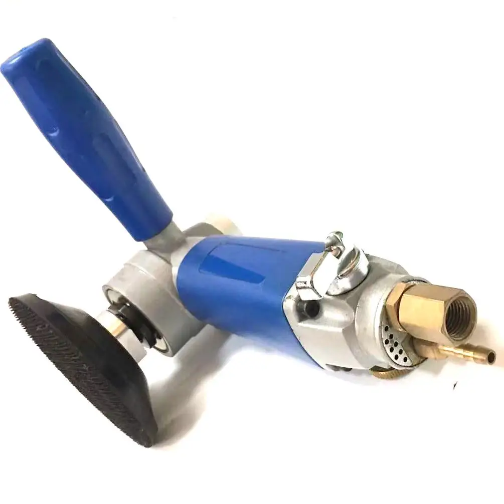 Rear Exhaust 4,500 rpm Four Inch Pneumatic Stone Polisher for right handed, left handed users Marble & Stone 4-Inch Granite Sand