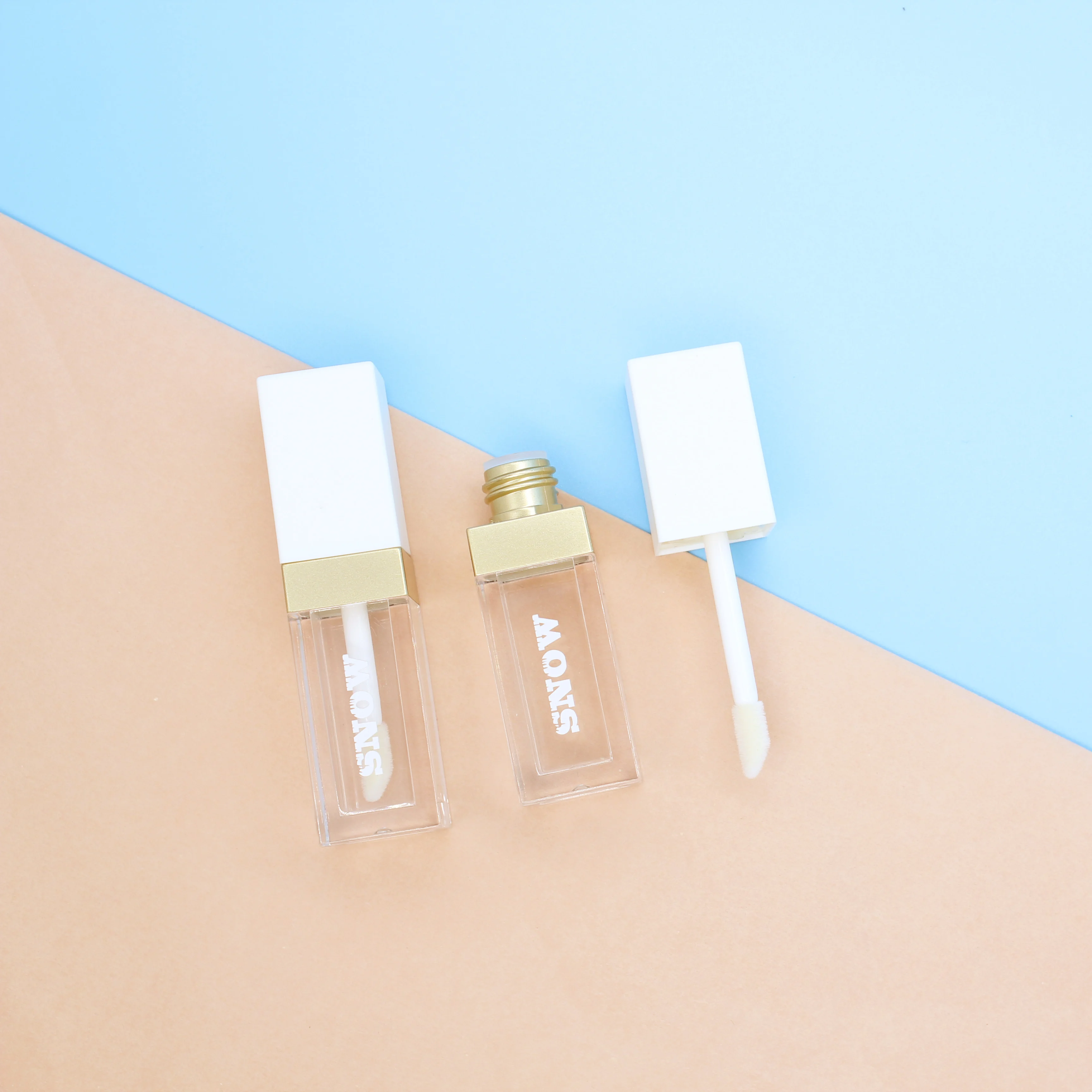 Wholesale Luxury Lipgloss Containers Tube Lip Tint Container Cosmetic Lip Gloss Bottle White Lip Gloss Tube Packaging