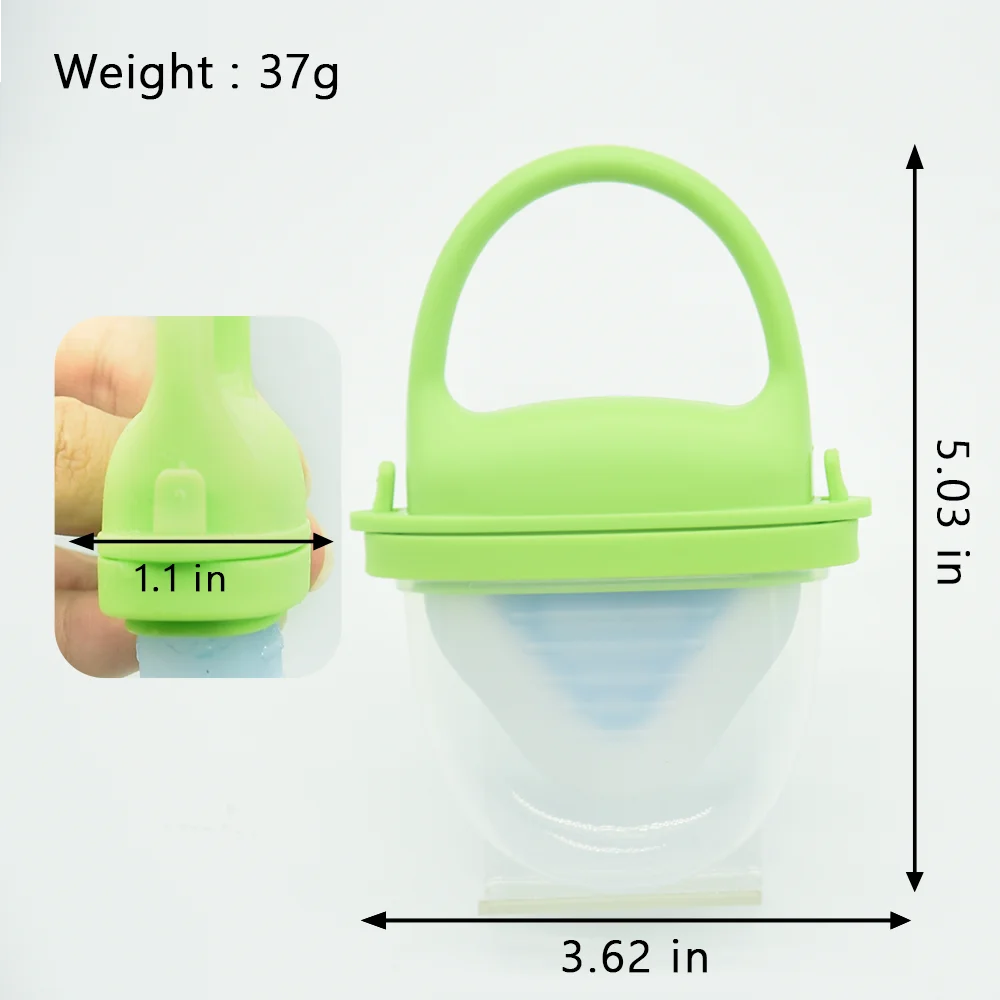 2023 New Design 2-in-1 Baby Food Feeder Pacifier Breastmilk Popsicle Molds Ice Gel Teether Keys for Baby Feeding and Teething