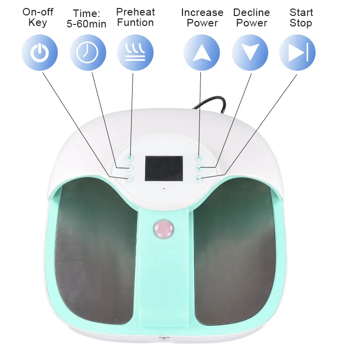 Custom factory price private label foot spa bath massager with remote heat bubbles