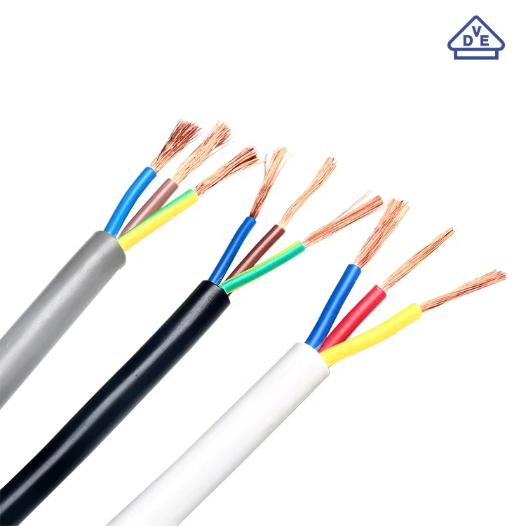 Multicore Blue Red 1.5MM 2.5MM 4MM 8MM 10MM 16MM 60MM 95MM 2 3 4 5 Core Wires PVC Copper Royal Cord Flexible Cable