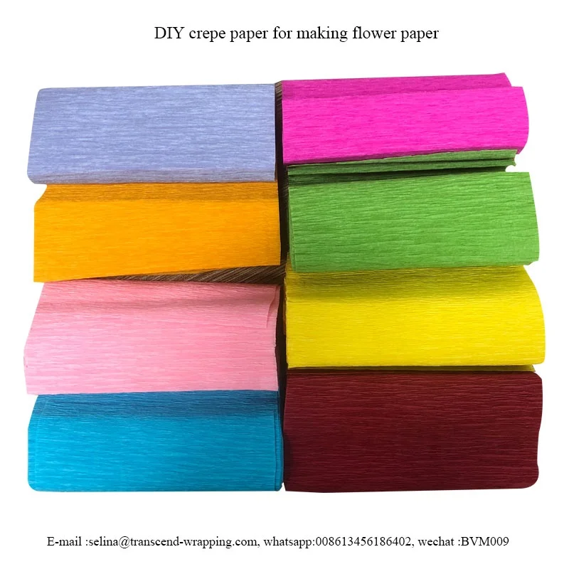 Gift Craft Flower wrapping crepe paper thick crepe paper DIY thick crepe paper roll for making flowers