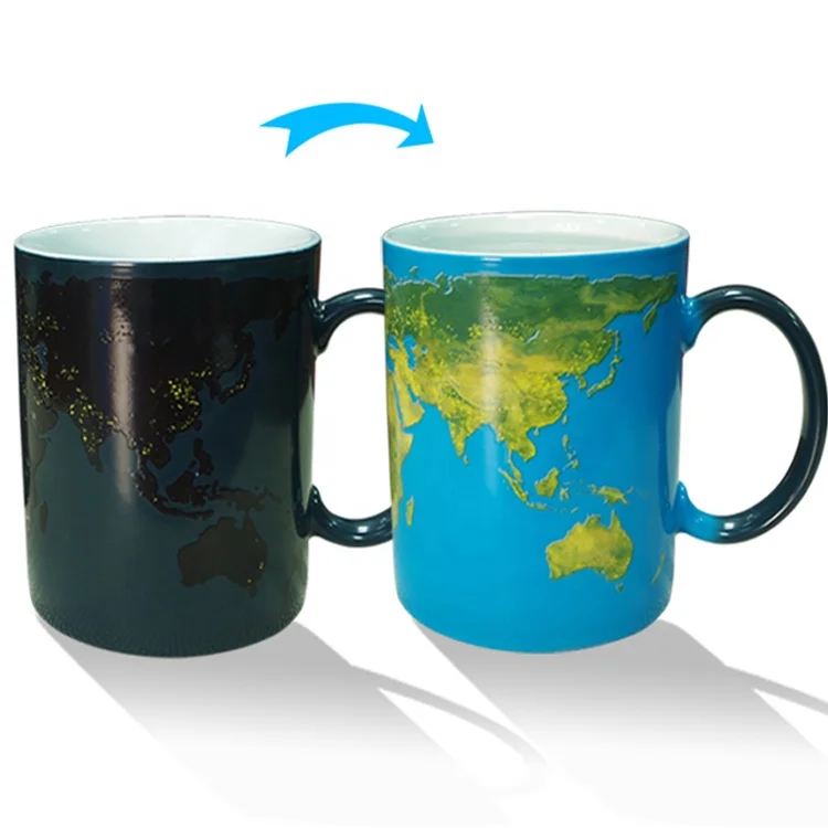 Fun Novelty Color Changing Coffee Mug Custom Logo Promotion Christmas Gifts 11oz Magic