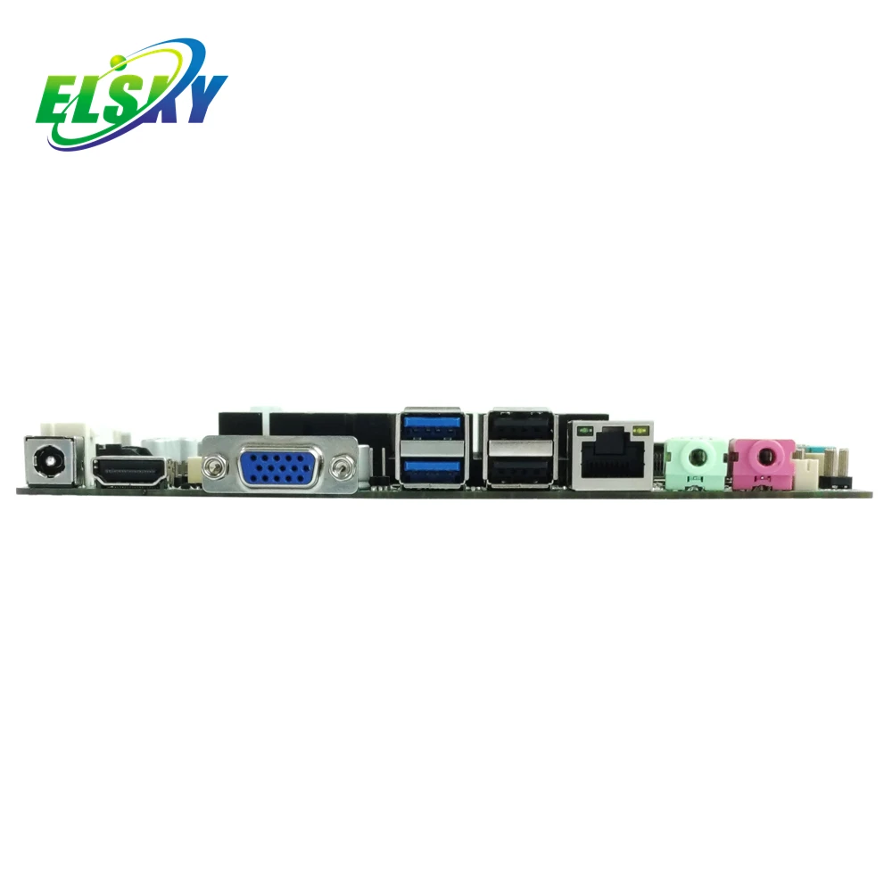 Hot Sale ELSKY Mini itx 170*170mm Dual LAN  thin client 6 COM 8 USB Fanless embedded J1900 LVDS VGA 1HDMI Motherboard Computer