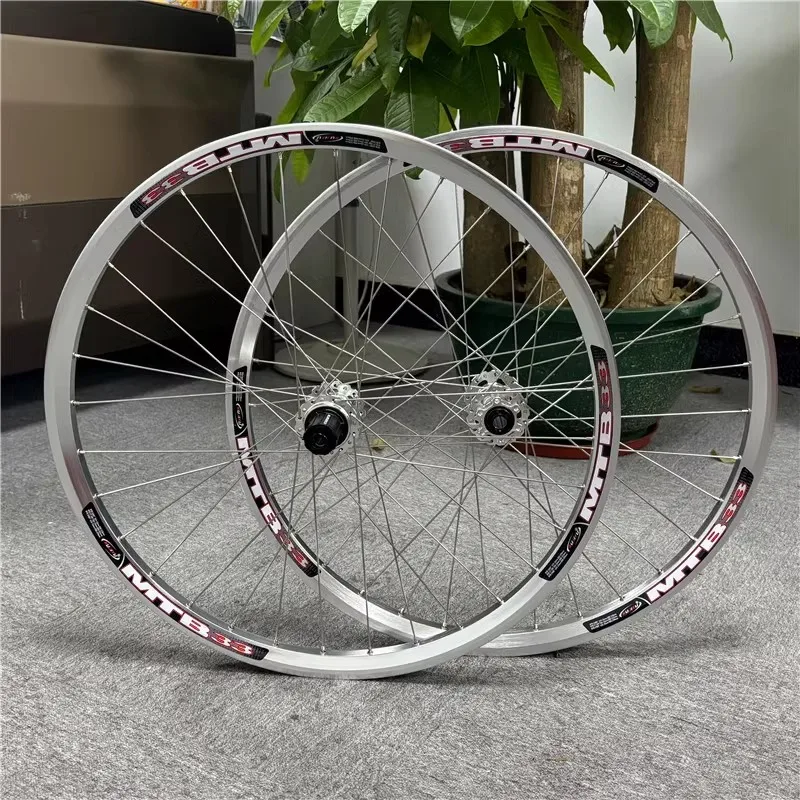MTB 32H AM high strength silver rims RUJIXU Mountain aluminum alloy disc brake wheels