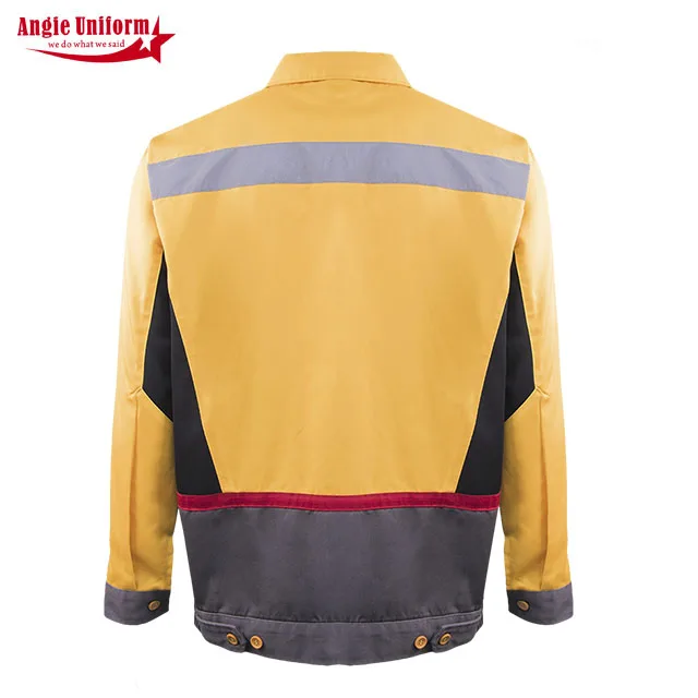 Custom Fashion Oem Reflective Workwear Long Sleeved Clothes Overalls Workwear With Pockets Construction Worker Uniforms