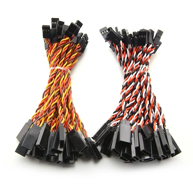 Anti-interference Male to Female Servo Extension Cable 30/60 Core 30CM Twisted Wire For Futaba JR Servo Helicopter Car Parts