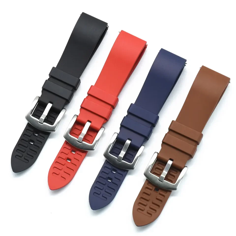 JUELONG Classic Fluoroelastomer Rubber Straps 18 19 20 21 22 23 24mm Fkm Rubber Watch Straps Quick Release Watch Bands For Diver