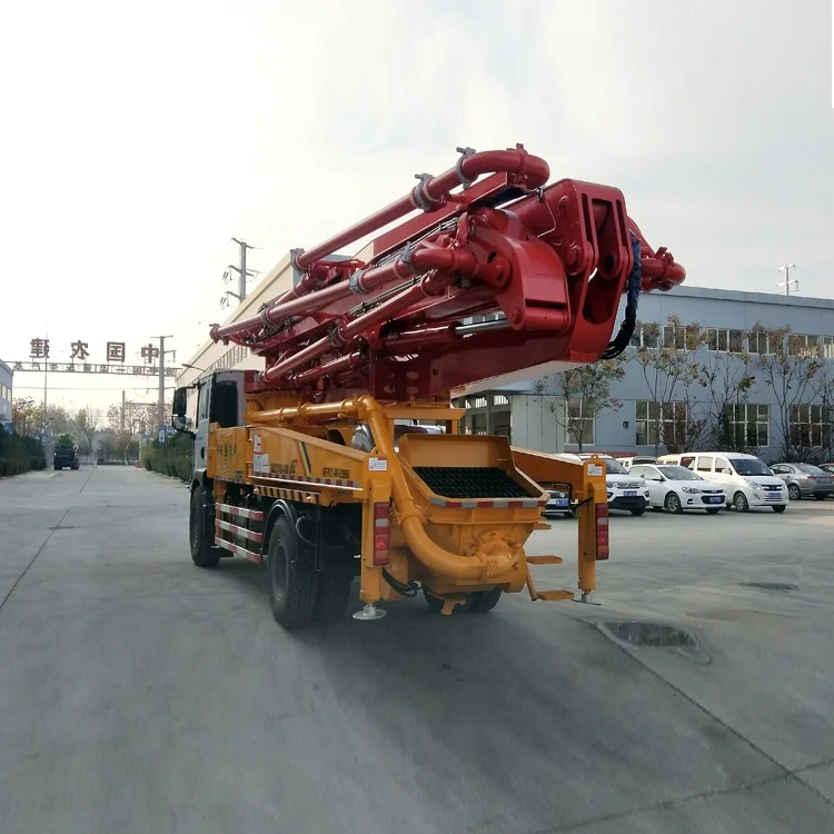 Easy maintenance efficient 5200mm Wheelbase 11.00R20 tire 160-220mm S fump 23 tons  Mixing pump truck