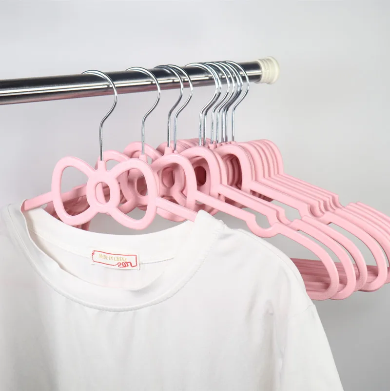 HYB OEM rak gantungan Heart Bow-knot Portable Rotating Colored Hanger