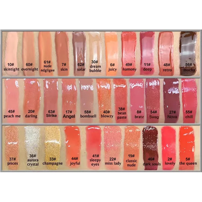 Wholesale Bulk Custom High Quality Lipgloss Private MOQ 50PCS Label Makeup Colorful Lip Gloss