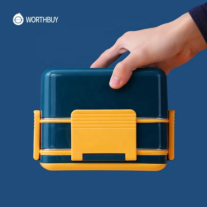 WORTHBUY Japanese Lunch Box For Kids Food Container Stainless Steel Bento Box Children Portable Picnic School Lunc Box Set