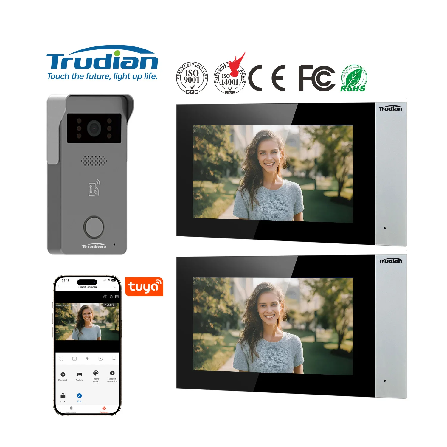 Водонепроницаемое 7-дюймовое приложение Tuya IP65 2 4 г Wi-Fi