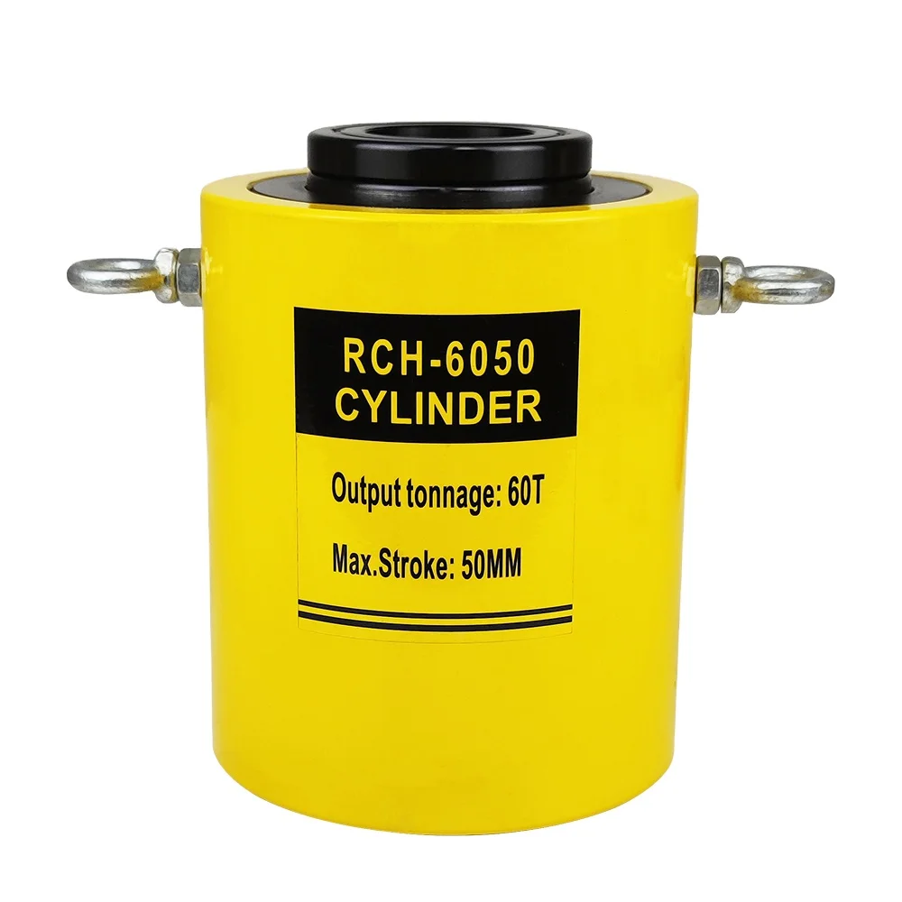 RCH-6050  60T Hydraulic Cylinder Jack Hollow plunger Single Acting Hydraulic Ram Cylinder  Hydraulic Lifting jack