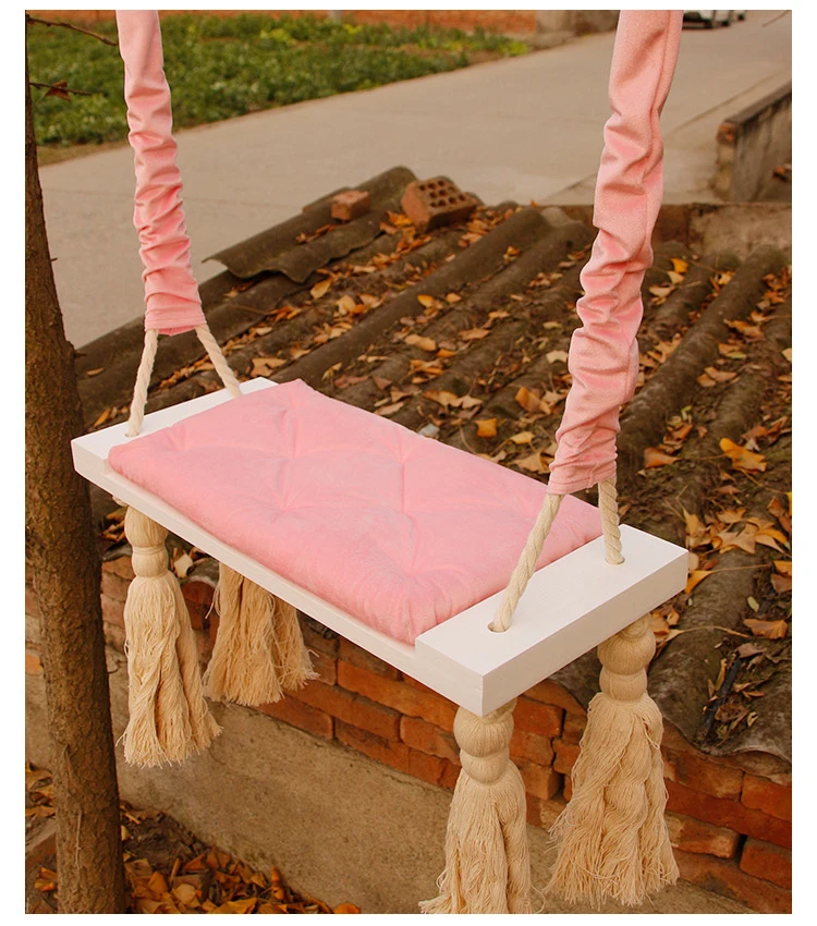 Детские деревянные качели для одного помещения и улицы, детские качели, украшение для детской комнаты