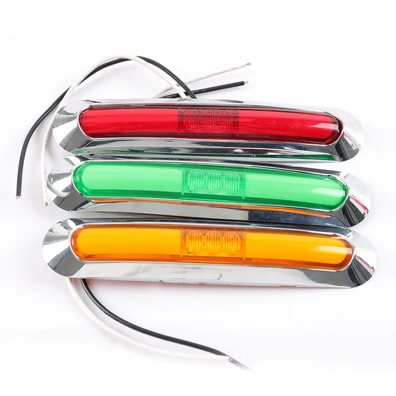 Energy Saving SAE/DOT Red+Amber Yellow Side Rubber Led Marker Lights Trailer Truck