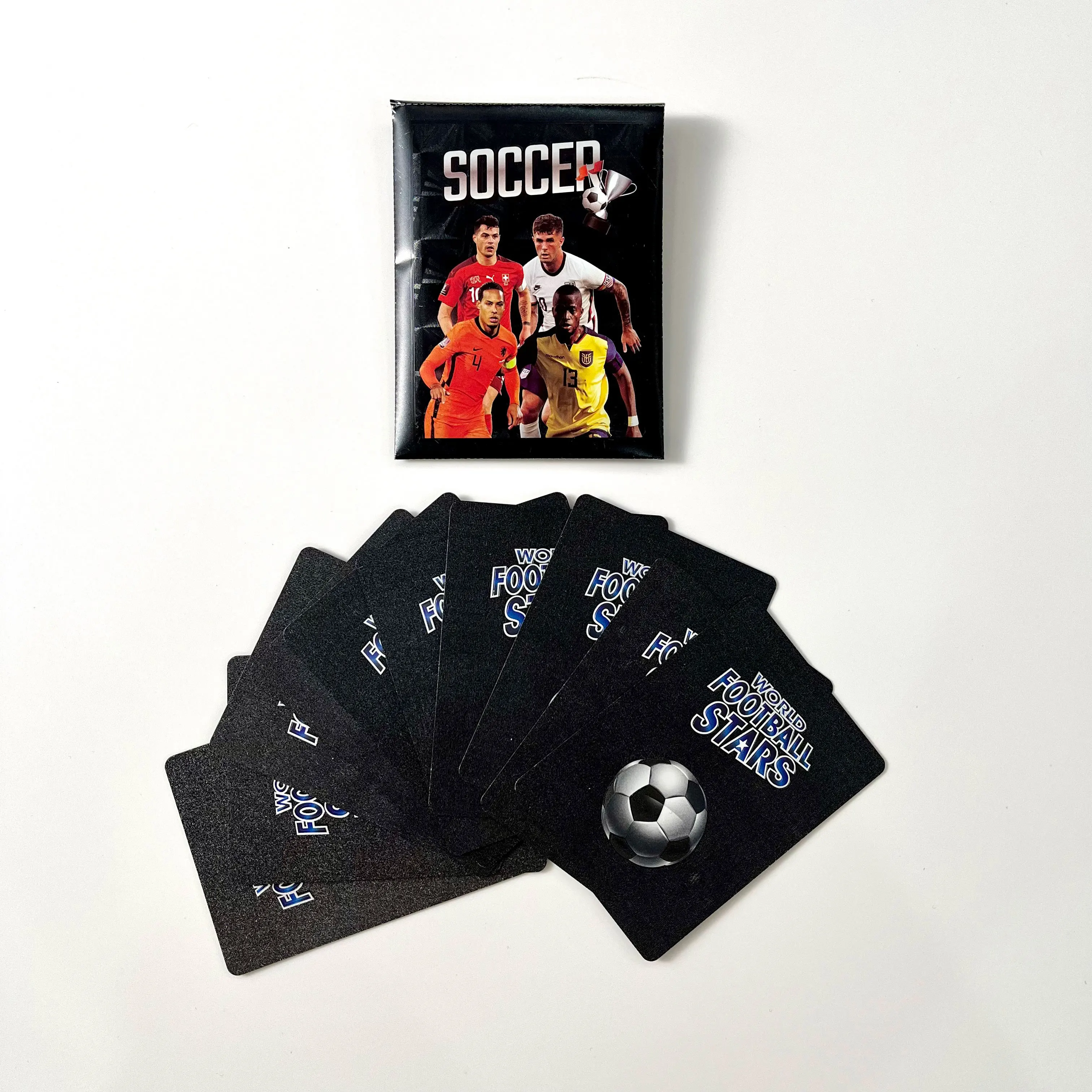 Wholesale 10pcs/box World ball Star Game Collection Transaction Card Gold Foil Football Star soccer Player Cards