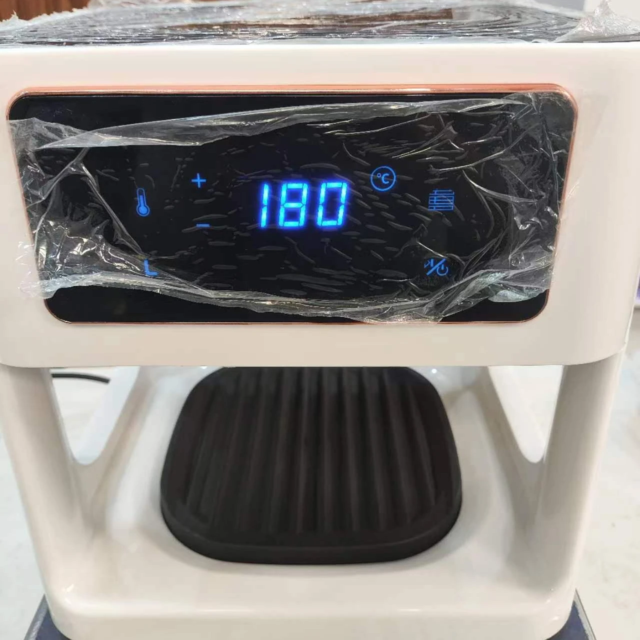 Стеклянный горшок цифровая Сенсорная панель светодиодный дисплей Многофункциональный без масла 5L воздуха фритюрница со стойкой из нержавеющей стали