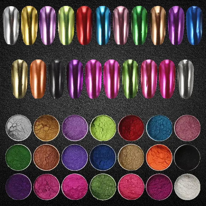 Private Label Nail Magic Mirror Powder Art Pearl Pigment Chrome Magic Mirror Powder
