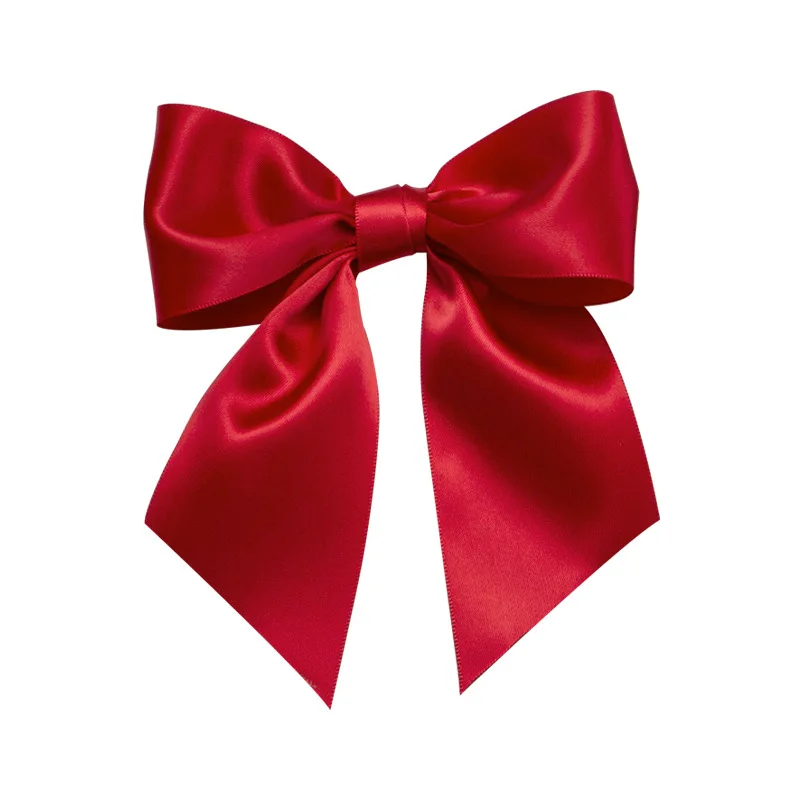 Factory Wholesale Custom Satin Gift Packing Ribbon Bows With Elastic Loop