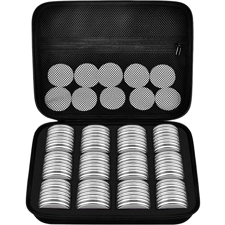 Coin Display Case Travel Carrying Coins Collector Case Holder for Coin Collection Supplies